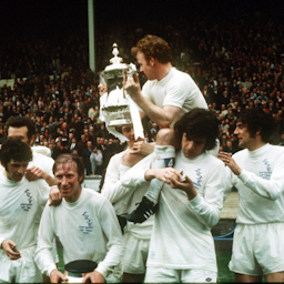 Lifting the FA Cup for the first time