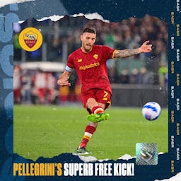 Pellegrini’s superb free kick!