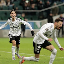 Igor Strzałek’s joy after the assist