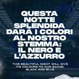 This beautiful night will give its colours to our badge: black and blue