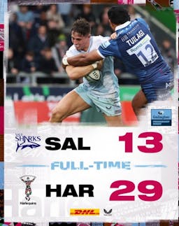 Sale Sharks, 13-29 – Massive win in our season, with 24 points for Marcus Smith